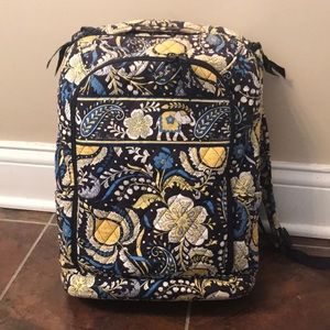 Vera Bradley Navy/Yellow Large Backpack